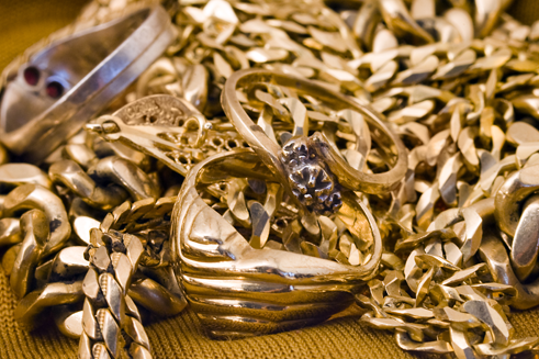 A pile of jewelry - cash for gold jewelry store